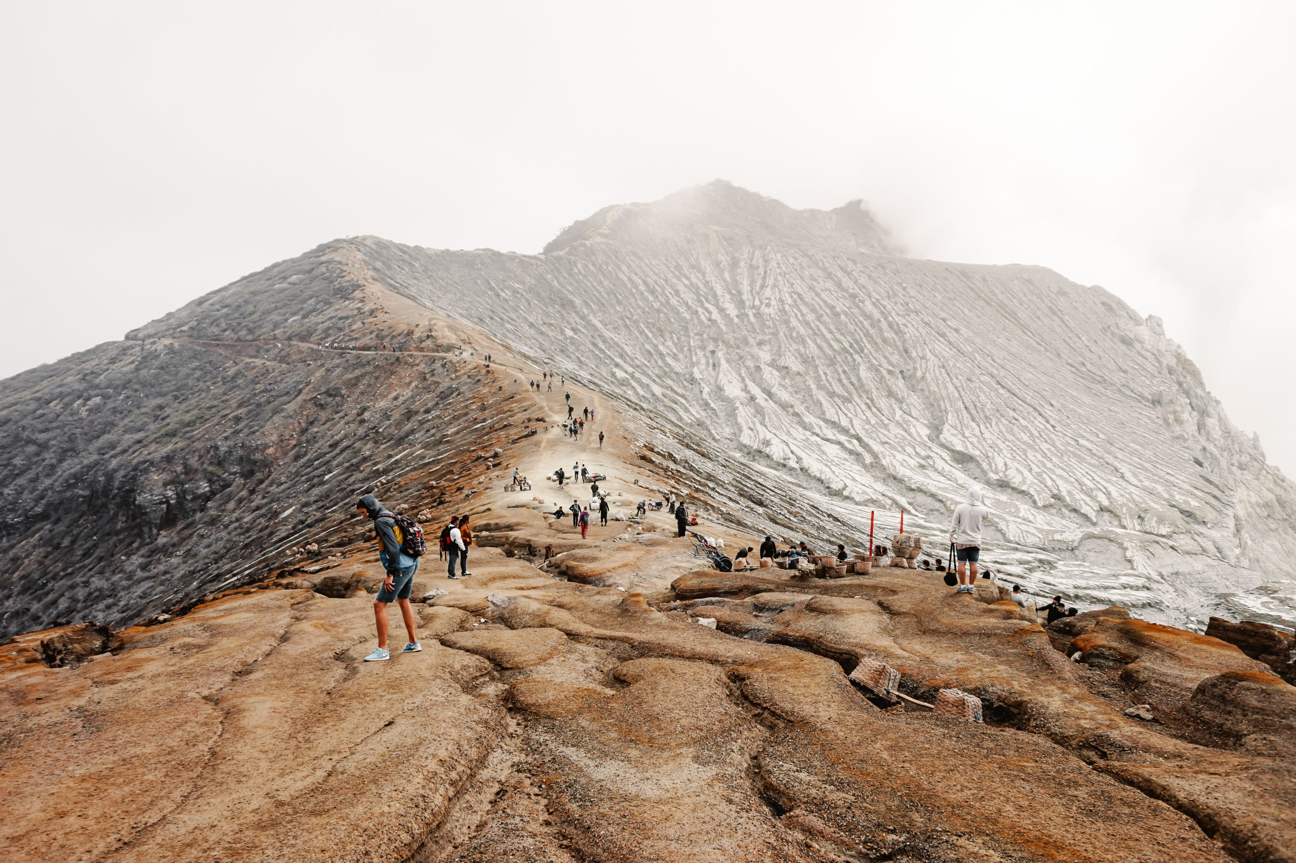 Ijen volcano by day